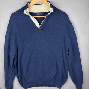 Brooks Brothers 346 Men's XL Supima Cotton Knit Collared Sweater